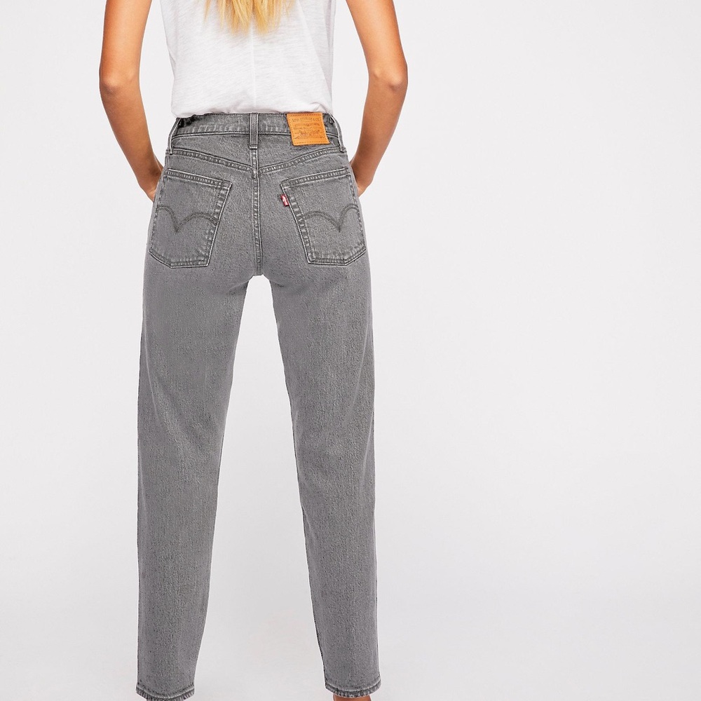 Levi’s Grey Stone 501 High Straight Jeans